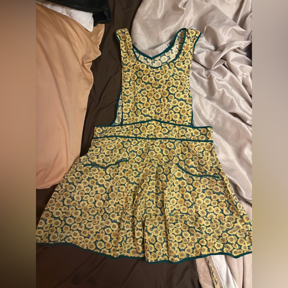 Hand sewn sunflower apron